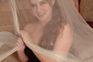 Pregnant slut strips and shows you how lustful she feels Image 1