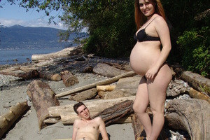 A pregnant lady in action shots Image 3