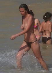 A busty babe at the Hulopoe Image 2
