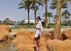 My nasty girlfriend showing her perfect body outdoors. Image 9