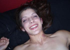 My nasty GF with small boobs and shaved pussy loves playing with her butthole and a hard cock. Image 6