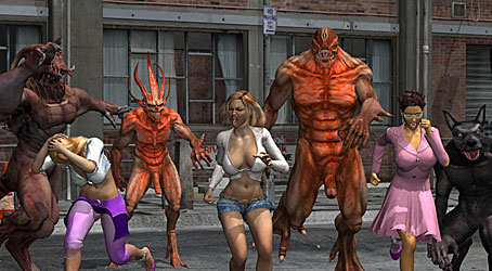 we have all kinds of horny monsters, robots, vampires, werewolves and more fucking and sucking in EXCLUSIVE pics and videos!