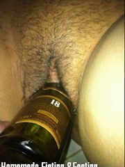 Filthy old hooker gets a leg inside her twat
