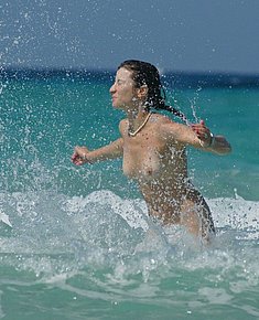 naked on beach