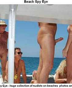 Nudist girls at beach stimulates their boys for erection