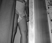 Peeping for nude women at shop