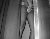 Peeping for nude women at shop