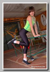 models in spandex