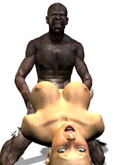 3D black-white sex