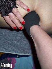 Hot chick in stockings gets her pussy torn
